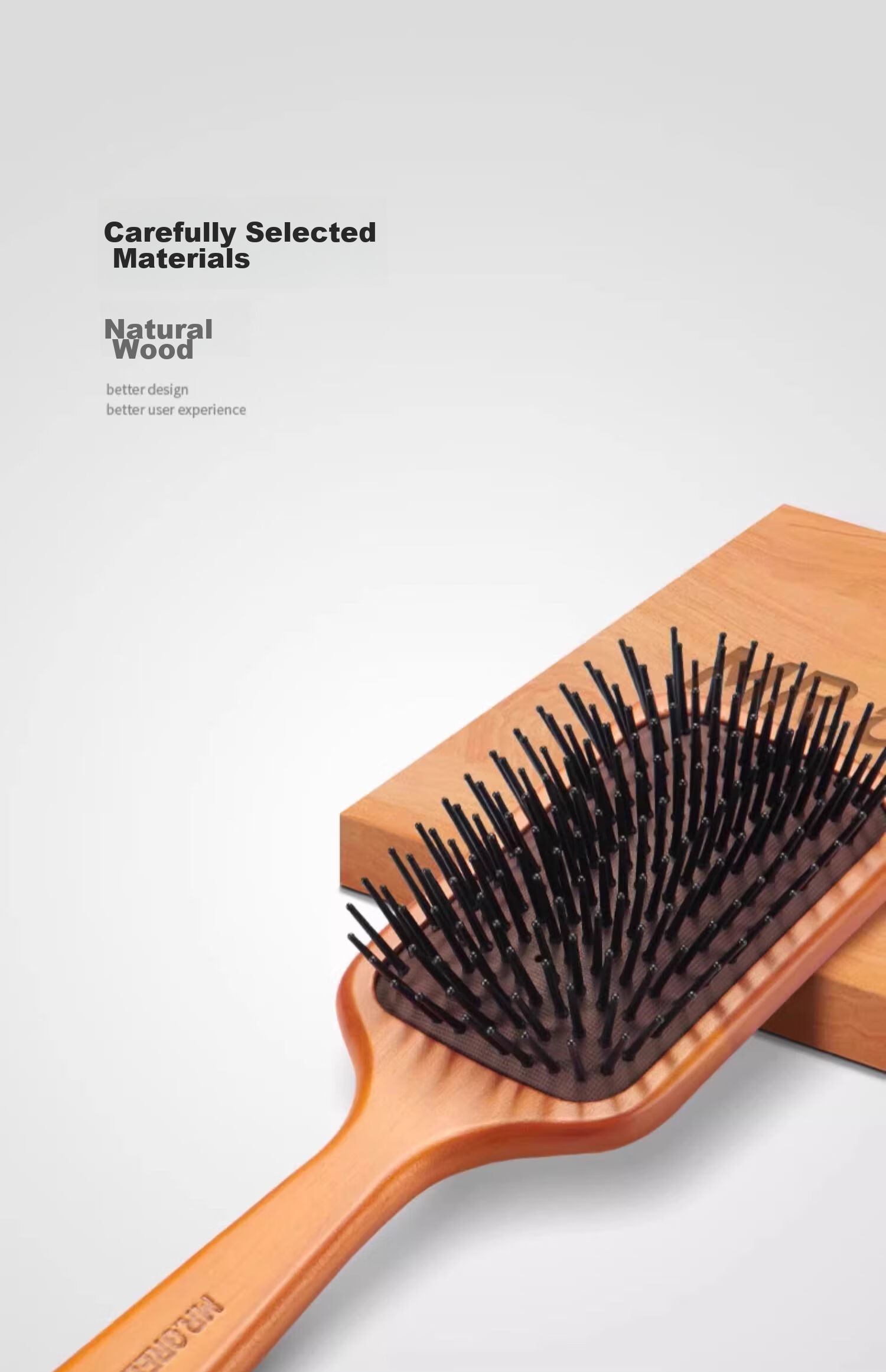 MR.GREEN German Air Cushion Massage Comb for Women, Pneumatic Wooden Comb for Men, Volumizing Tool, Gift Box, High-Quality Practical Birthday Companion Gift Mr-7502 7