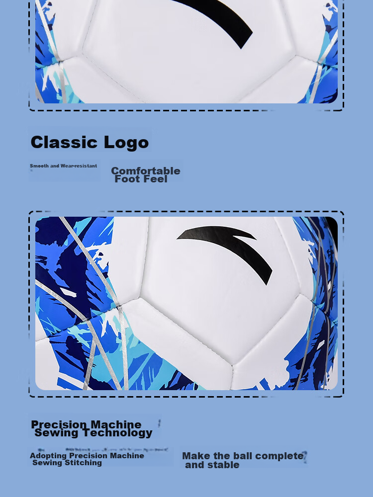 ANTA Soccer Ball Size 5 for Adults, Middle School And Elementary Students, Standard Size 5 for High School Entrance Exams And Training, Durable Youth Soccer Ball 15