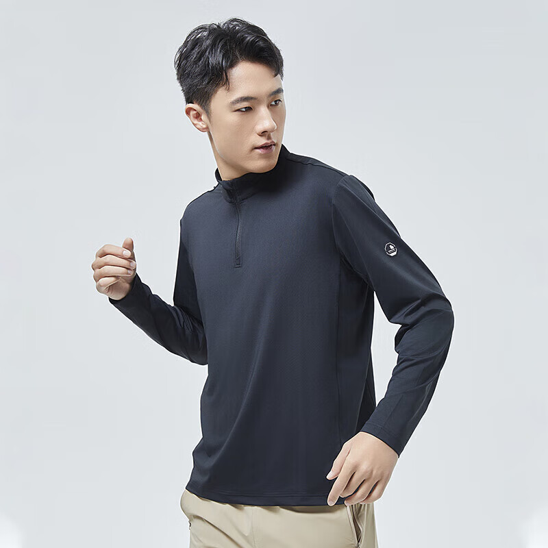 SCALER Outdoor Long-Sleeve T-Shirt for Men, Spring And Summer New Arrival, Ice Rainbow Silk, Moisture-Wicking, Quick-Drying, Simple Running Sports Top for Women