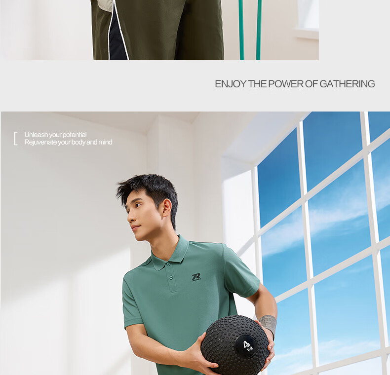 361° Men's Short Sleeve T-Shirt Spring Summer Sports Quick-Dry Running Fitness Polo Shirt 652624109H-5 24