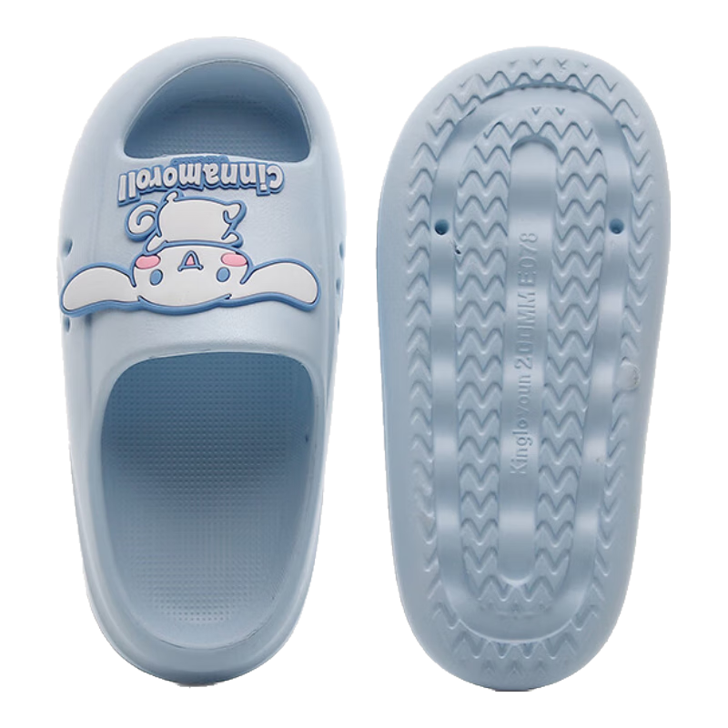 GUOLUOFEI Children's Slippers Summer Baby Bath Sandals for Boys And Girls Blue Cinnamoroll Design 180mm Length with 18cm Inner Measurement