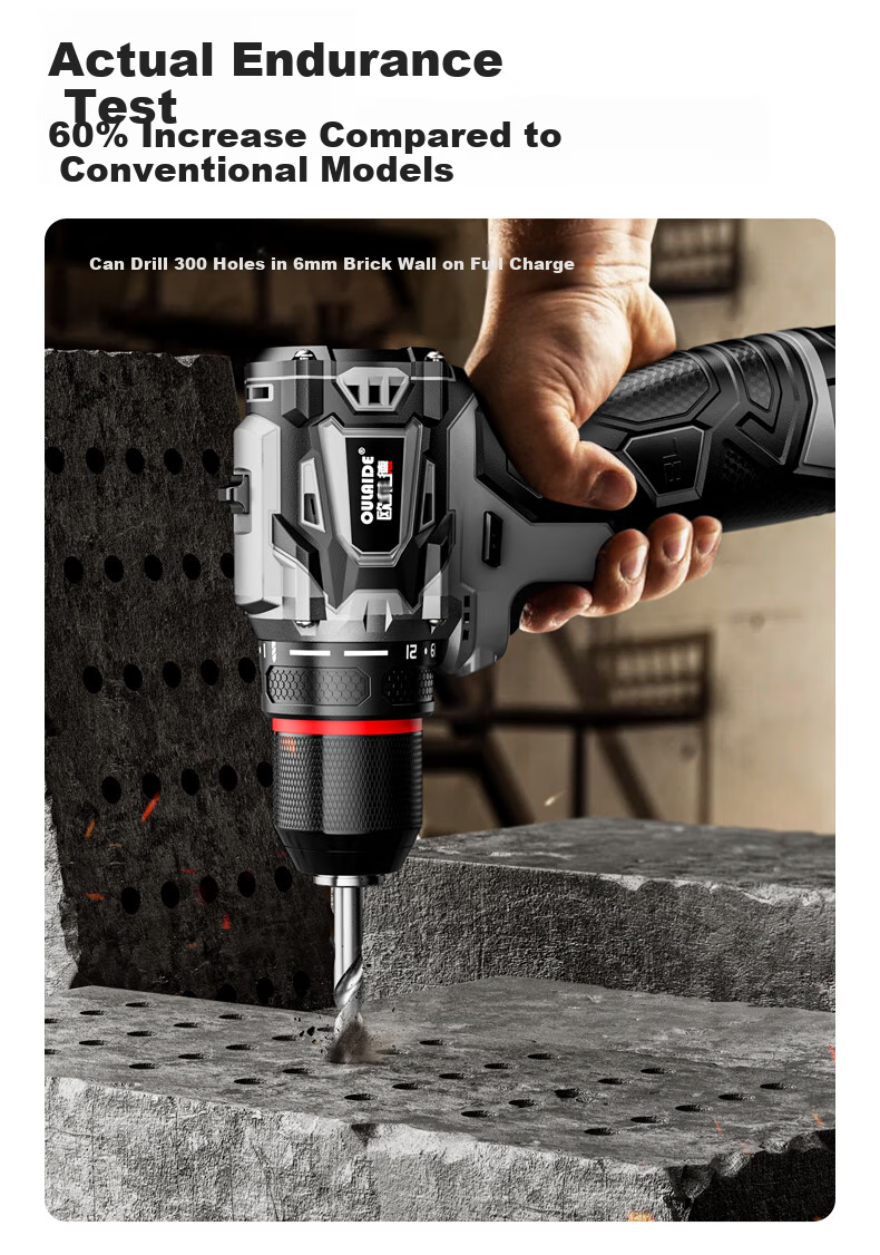 Oread 16.8V Brushless Cordless Drill Multi-Function Electric Screwdriver for Home Use 16