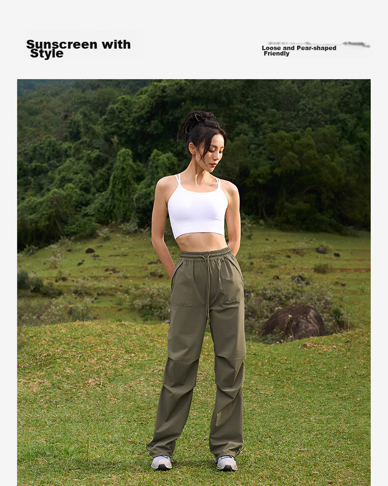 MOLY VIVI Paratrooper Sun Protection Pants for Women, Summer Lightweight Ice Silk Quick-Dry Cargo Straight-Leg Trousers, Outdoor Casual Hiking Pants, Magic Vivy 12