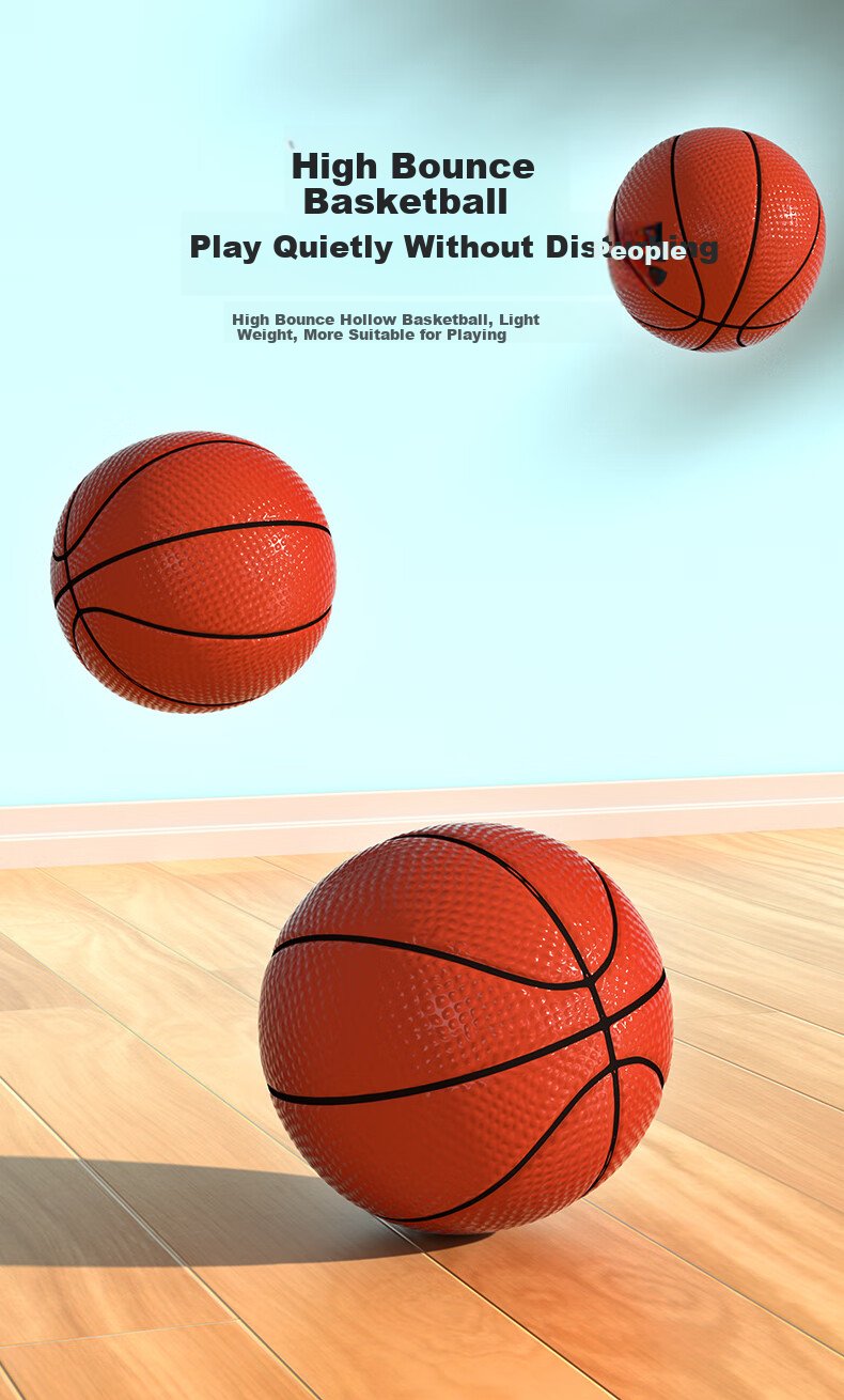 Hongdeng No-Drill Adjustable Suction Cup Basketball Hoop Toy, Wall-Mounted Shooting Basket, Outdoor Indoor Birthday New Year Gift 6