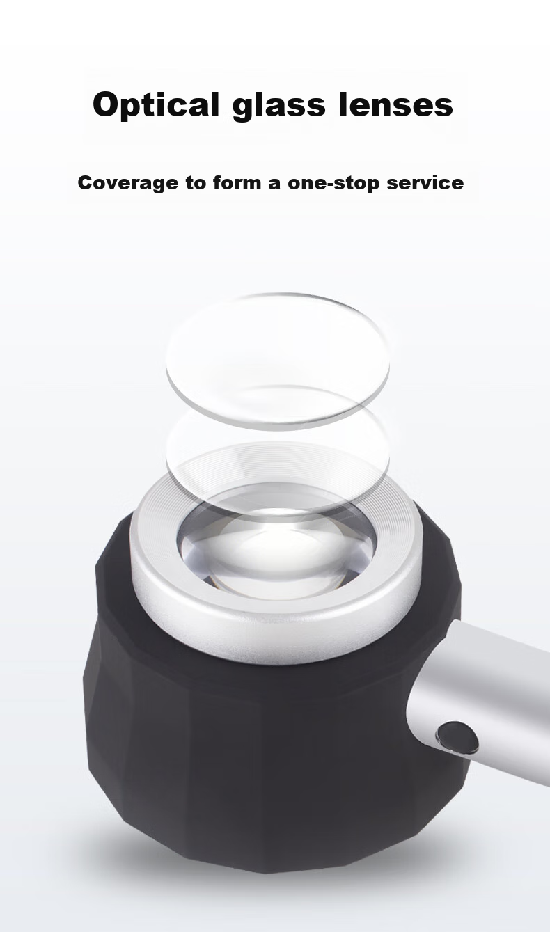 MIXOUT Large-Diameter Magnifying Glass with High Magnification, High-Definition Scale for Alcohol, Tobacco And Jewelry Inspection with LED And UV Light 3