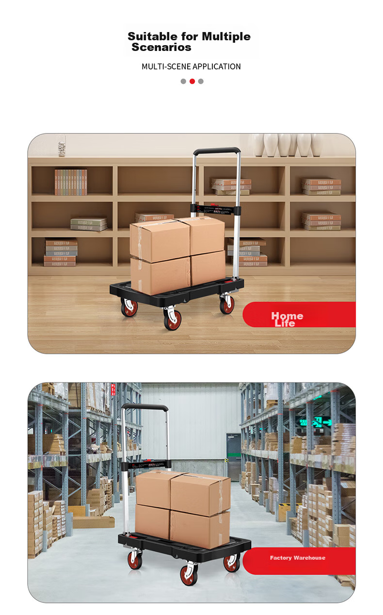 DU PONT Nai'an Series Flatbed Cart, Household Hand-Pulled Trolley, Moving And Cargo Transport, Fully Foldable Cart, Load Capacity 400 Ji 7