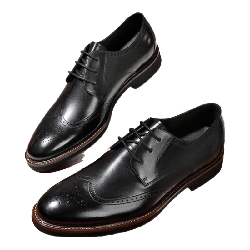 Belle Men's Shoes, Same Style As in Department Stores, Cowhide Shoes, Wedding Shoes, Men's Professional Commute Business Formal Leather Shoes B3217, Black, Size 41