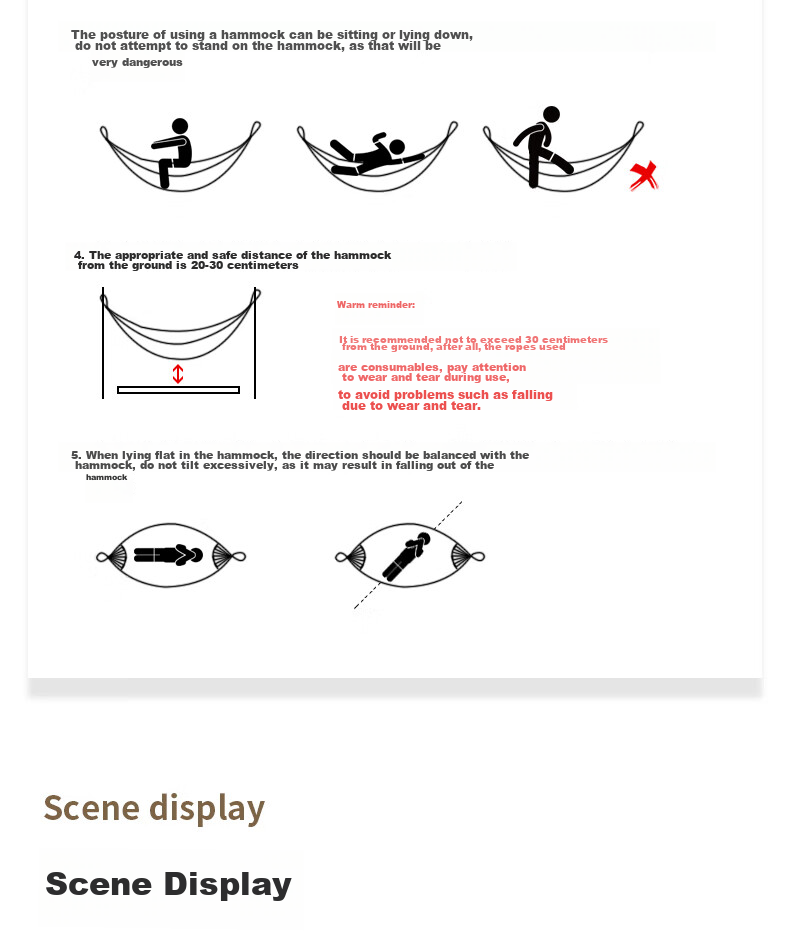 Arctic Wolf Mosquito Net Hammock Outdoor Camping Anti-Mosquito Insect Repellent Anti-Tip Portable Extra Large Thickened Outdoor Camping Swing Hammock 9