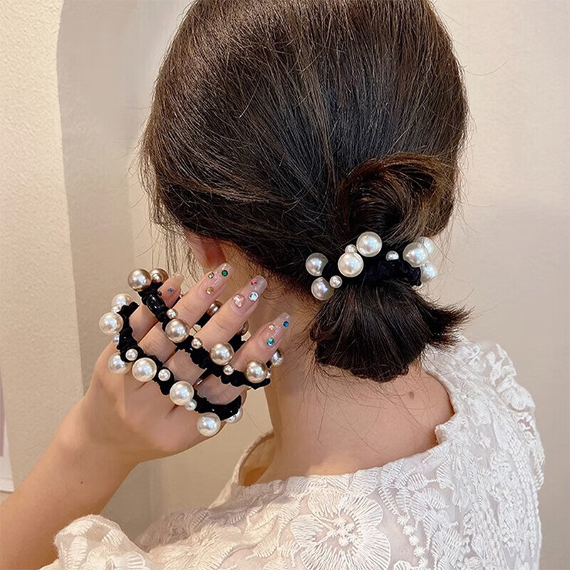 CHIMERA 4-Piece High-Elasticity Dual-Use Hair Ties, Bun Maker, Hair Bands, Hair Accessories, Women's Mid-Autumn Festival Gift