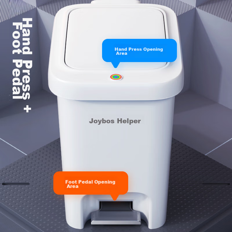 Jiabangshou Kitchen Trash Can, 16.5L Capacity, for Living Room And Home Use, 2026 New Model, Large Size, for Bathroom, Toilet, Office, with Lid And Foot Pedal