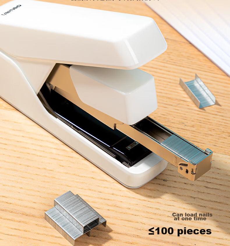 Deli 55-Page Low-Effort Stapler, Small Size, Thick Flat Staples, Anti-Jamming, Efficient Pop-Up Staple Channel, Office Supplies, 0371S Black 3