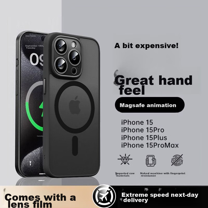DIVI Чехол для Apple iPhone 14 Pro, ультратонкий, матовый, противоударный, с поддержкой MagSafe, совместимый с беспроводной зарядкой, с полной защитой камеры