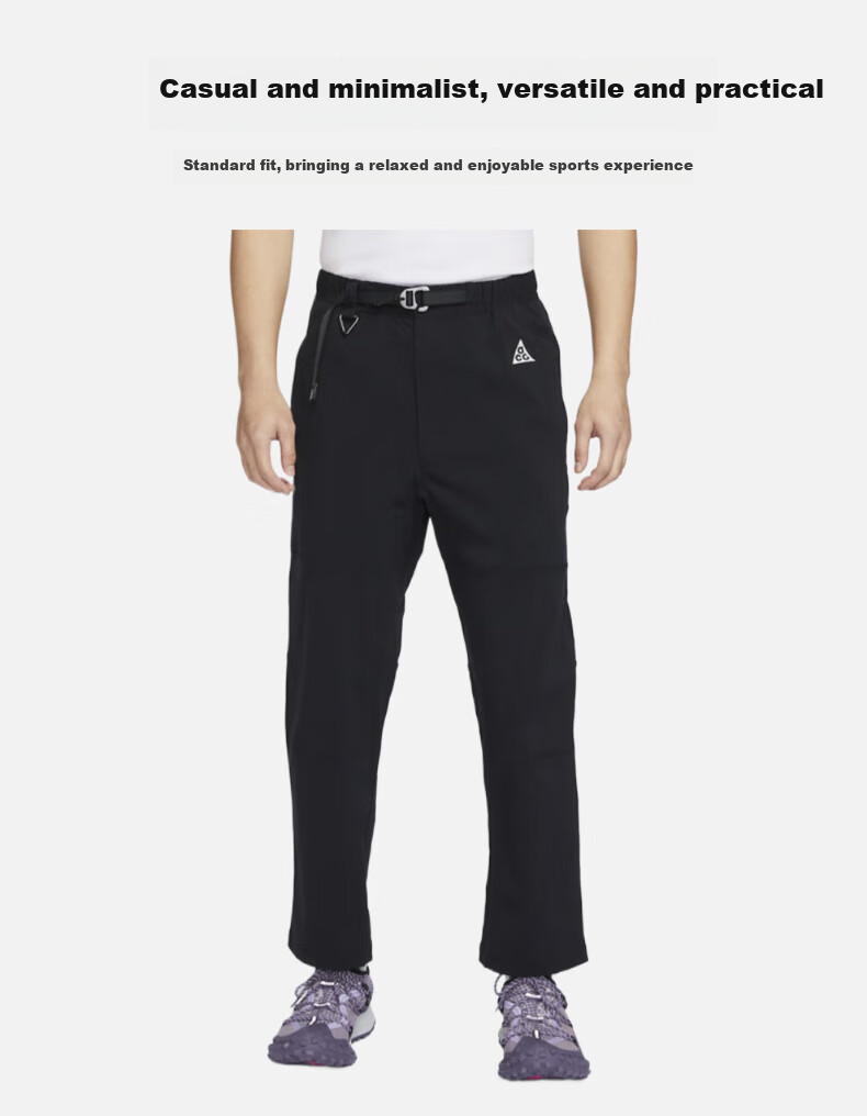 NIKE ACG Men's Sports Pants, Summer Style, Outdoor Workwear, Sun Protection And Water-Resistant FN2451-053 Light Green 2XL 2