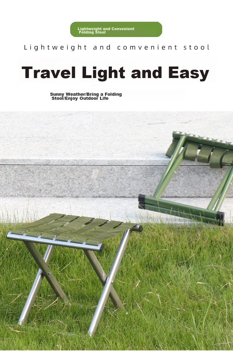 AEY Outdoor Folding Stool, Portable Folding Chair, Small Bench, Leisure Fishing Chair, Small Stool, Medium Size 1