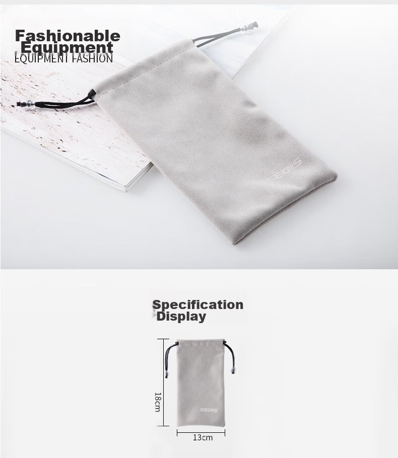 Smorss Phone Storage Pouch for Cables, Power Banks, Portable Chargers, Protective Case, Splitter Box, USB Drive Case, Drawstring Fleece Pouch 2