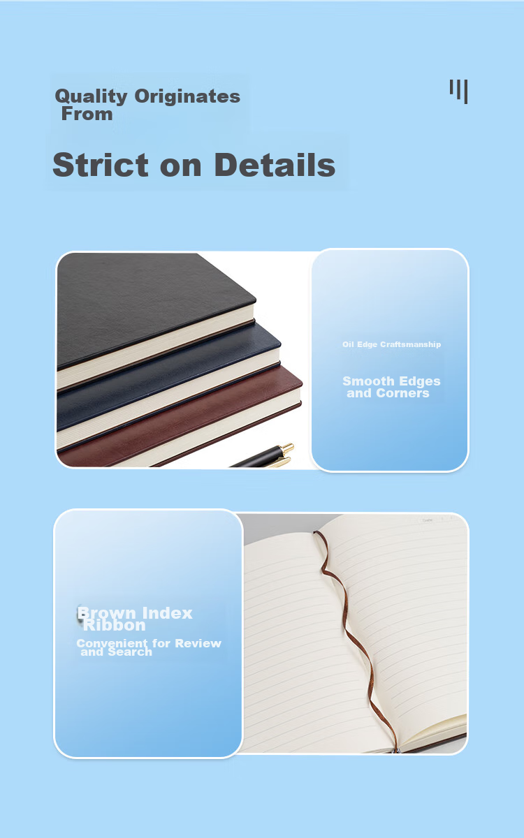 COMIX 18K/114 Sheets Business Leather Notebook B5 Journal/Notebook, Thickened Meeting Record Book, Classic Diary, Fashionable Office Supplies C5841 Black 7