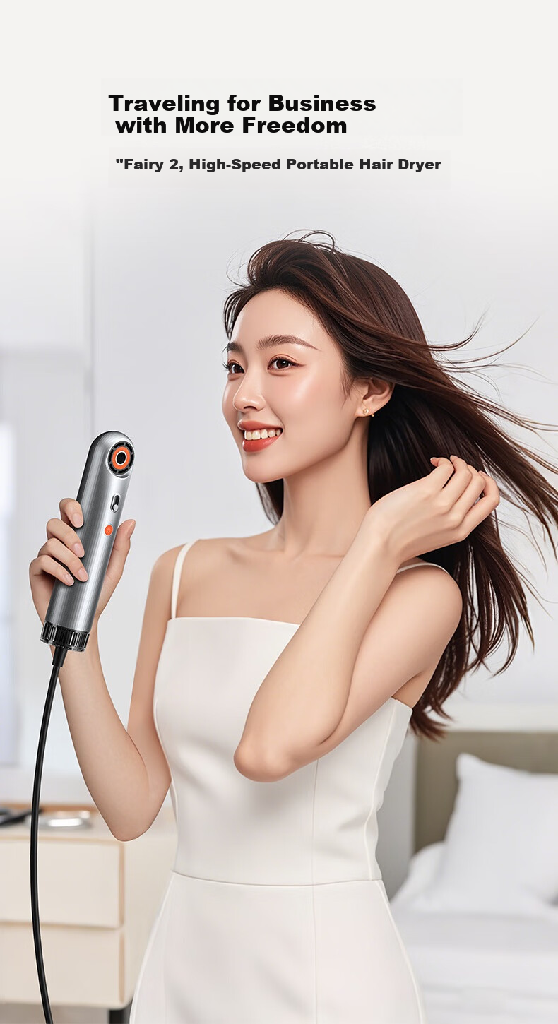 SYLPH High-Speed Hair Dryer, Portable Quick-Drying, Quiet Negative Ion Hair Protection Blower for Home Use, Travel, Gift, Orange 1