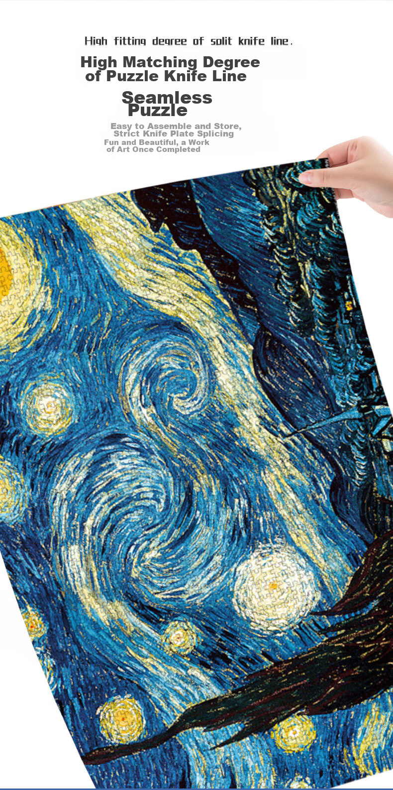 AIPUZZLE Adult Puzzle, 2000 Pieces Starry Night Sky, Adult Toy, Home Decoration, Stress Relief Puzzle Toy, Birthday Gift 5