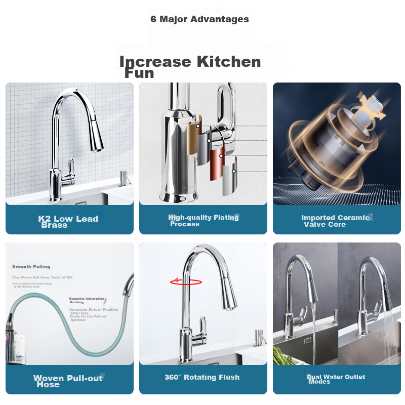 KOHLER Kitchen Faucet, Tao Li High-Throw Pull-Out Faucet, Copper Alloy 24339T, Integrated Installation Included