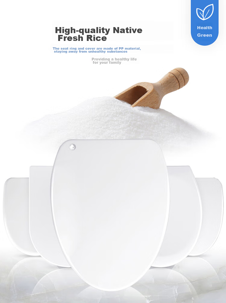 Haili Toilet Seat Universal Thick V-Shaped U-Shaped Toilet Cover Ring, Home Toilet Replacement Parts 079 6