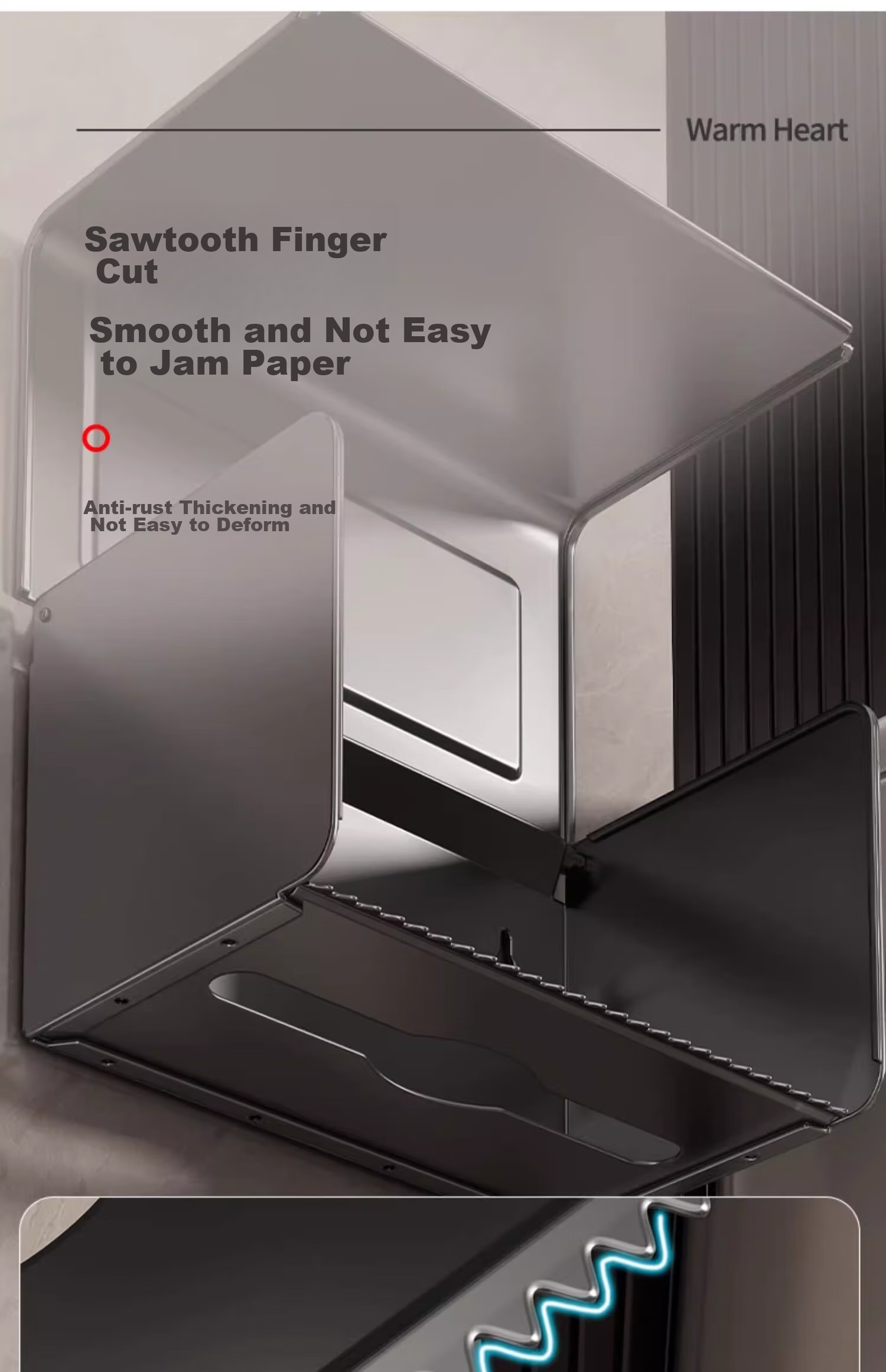 MUYA Gun Gray Bathroom Tissue Box, No Drilling Required, Waterproof Space Aluminum Wall-Mounted Toilet Paper Holder 9