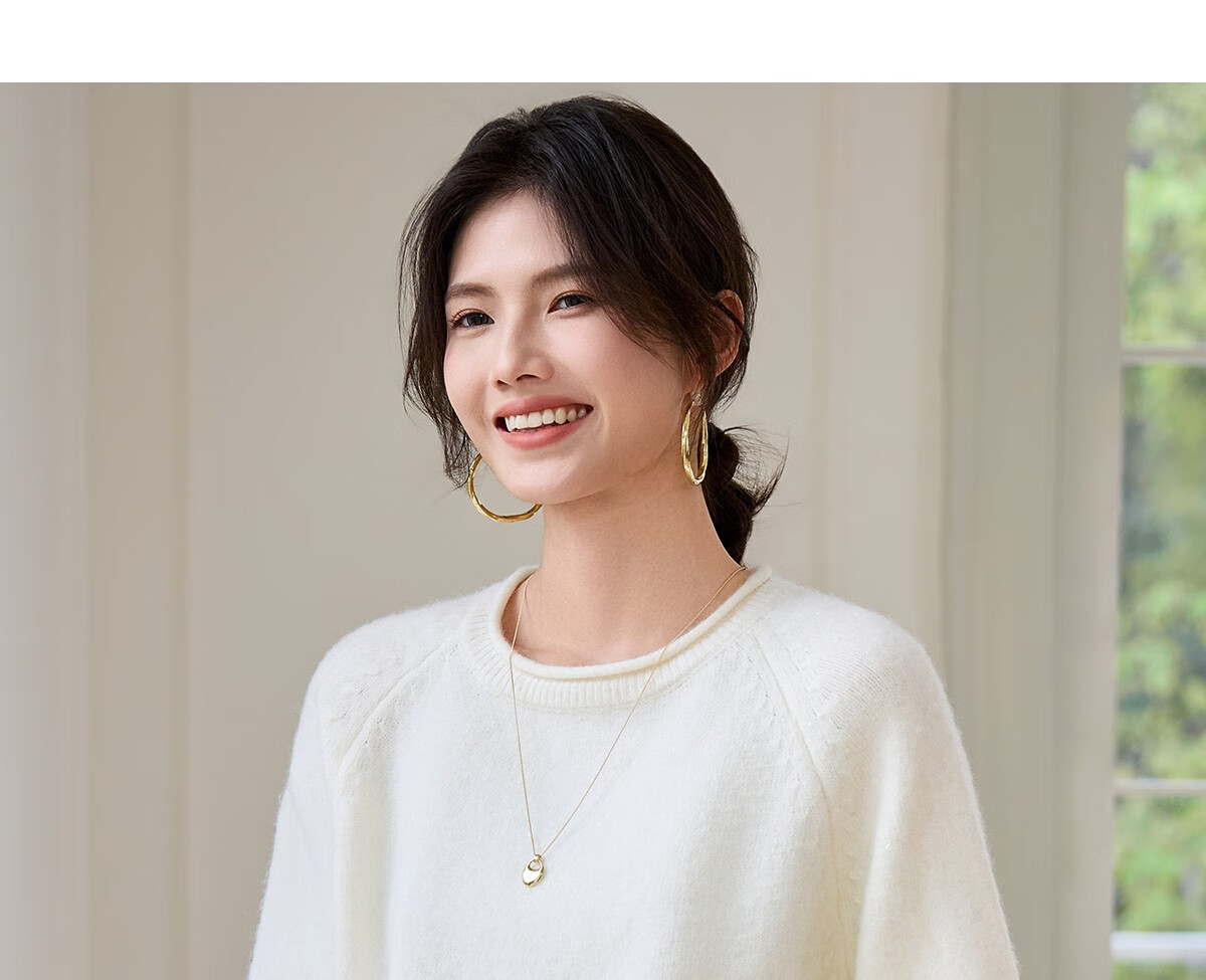 She Enjoy Knitwear Women's Solid Color Rolled Edge Raglan Sleeve Sweater Loose Fit Lantern Sleeve Round Neck Knit Top T51Z018 17