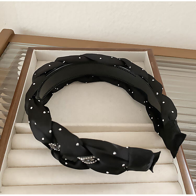 YeFeiLi Twisted Rhinestone Wave Headband Women's High-End Teeth Anti-Slip Hair Press Hair Accessories Premium Hair Clip 5