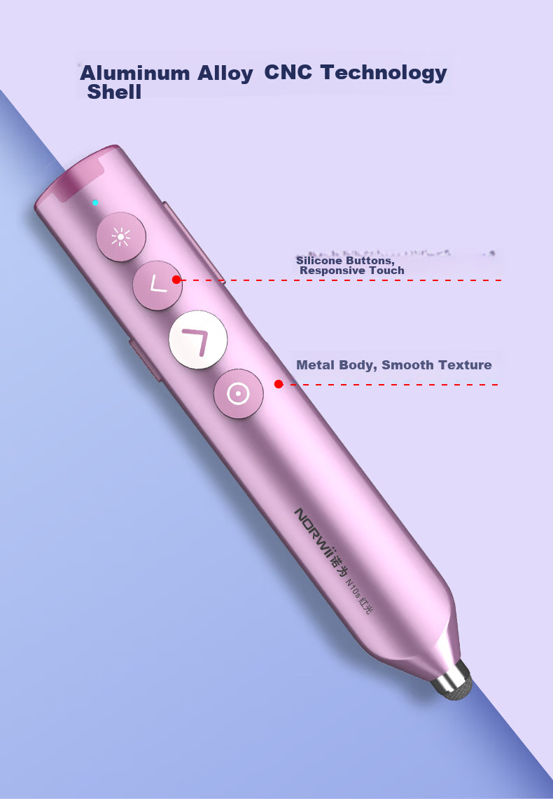 NORWII N10s Pro Laser Page-Turning Pen, Purple, Touchscreen Writing, Teacher's PPT Bluetooth Page-Turning Pen Remote Control, Seewo LED Screen All-In Machine with 64GB Storage 4