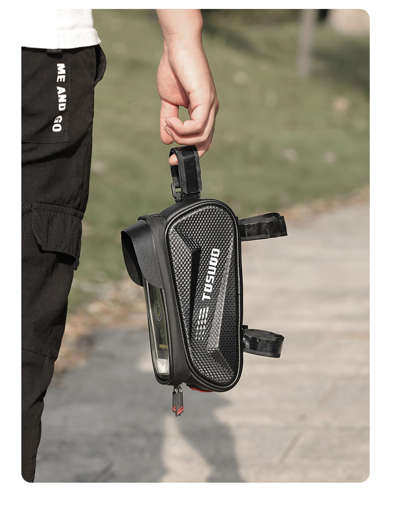 TOSUOD Bicycle Front Frame Bag Phone Tool Storage Bag Mountain Road Bike Top Tube Bag Cycling Gear 2.0L 29