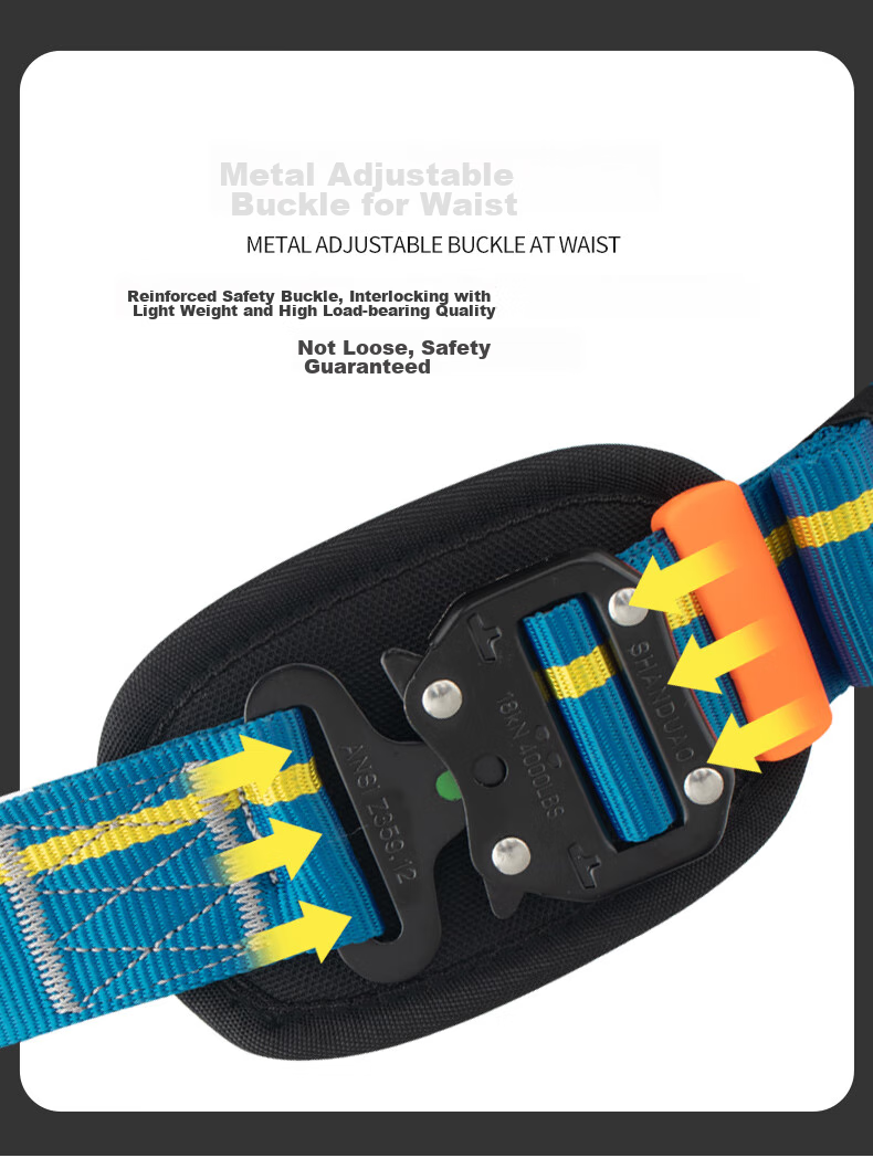 Shandouao SHANDUAO Single Waist Safety Belt Quick-Insert Model, High-Altitude Work National Standard AD9062, Blue Single Safety Belt 11