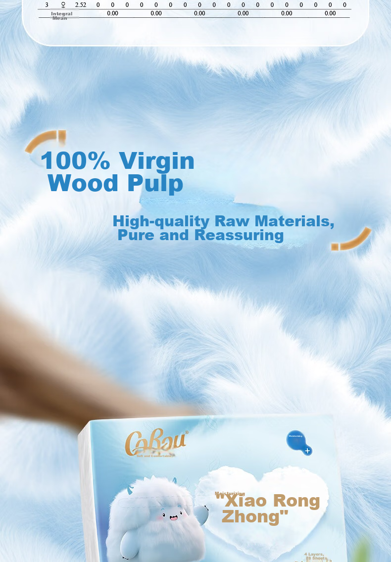 COROU Pocket Tissues, 4-Ply 10 Sheets*10 Packs, Velvet Feel, Moisturizing Wipes, Cloud Soft Tissue, Napkins, Cream Paper, Portable 10