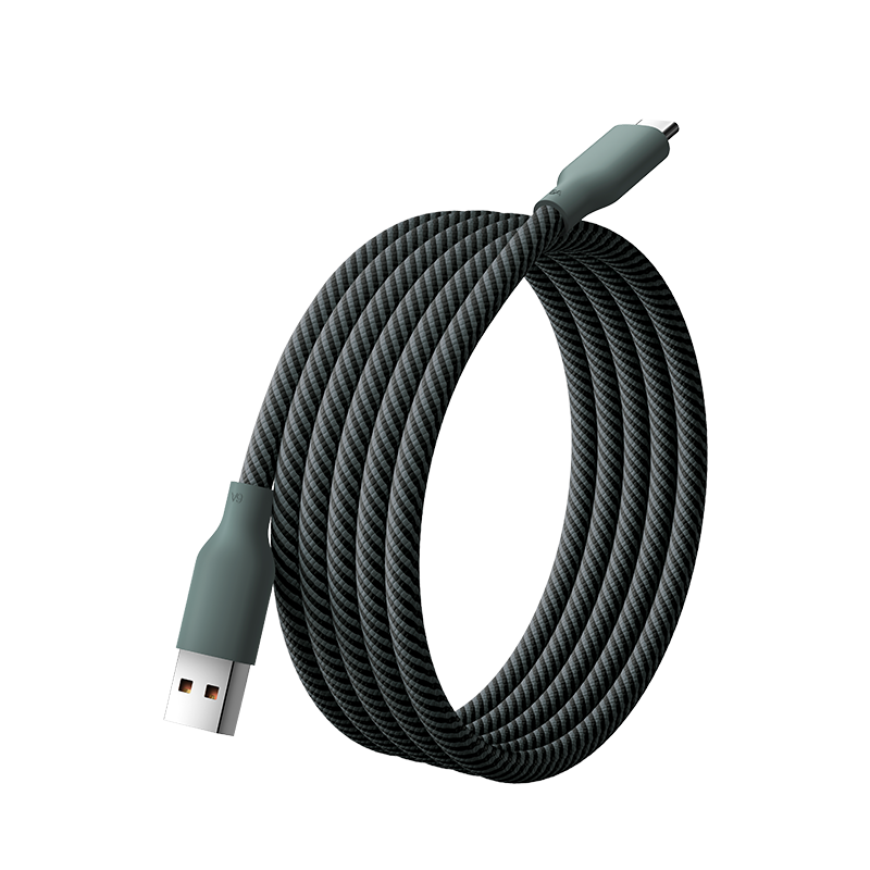 MI 6A Magnetic Braided Fast Charging Data Cable 1m (USB-A to USB-C) Olive Gree