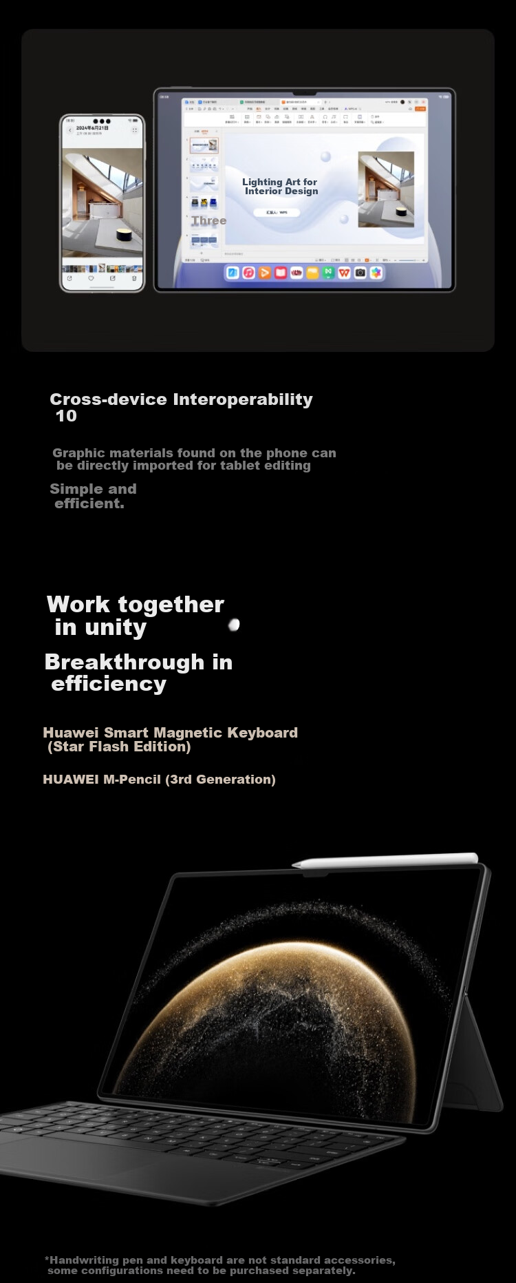 HUAWEI MatePad Pro 13.2-Inch Soft Light Edition, HUAWEI Tablet, OLED Flexible Eye-Protection Screen for Study, Work And Creation, 12+512GB WiFi, Ink Black 15