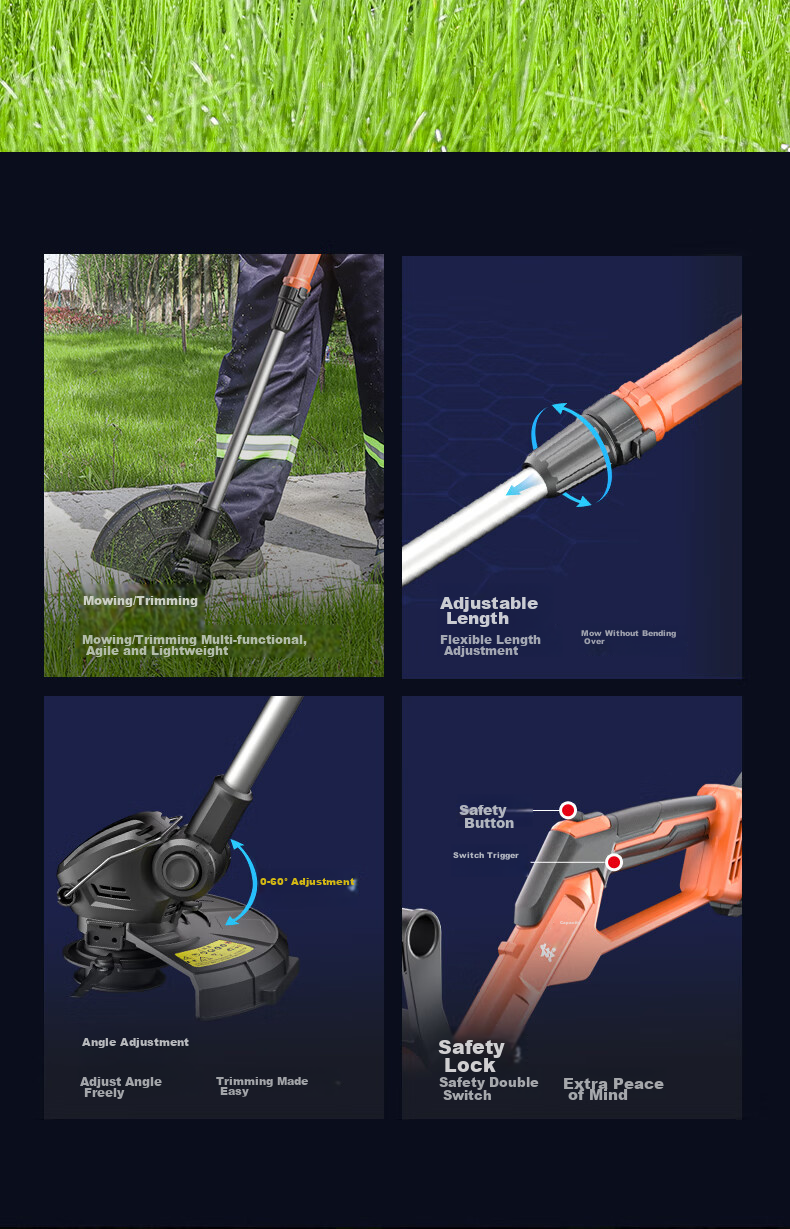 Dongcheng Electric Lawn Mower, DCYM20101 Bare Tool, Small Household Grass Trimmer, Weed Cutter, Grass Shredder 3