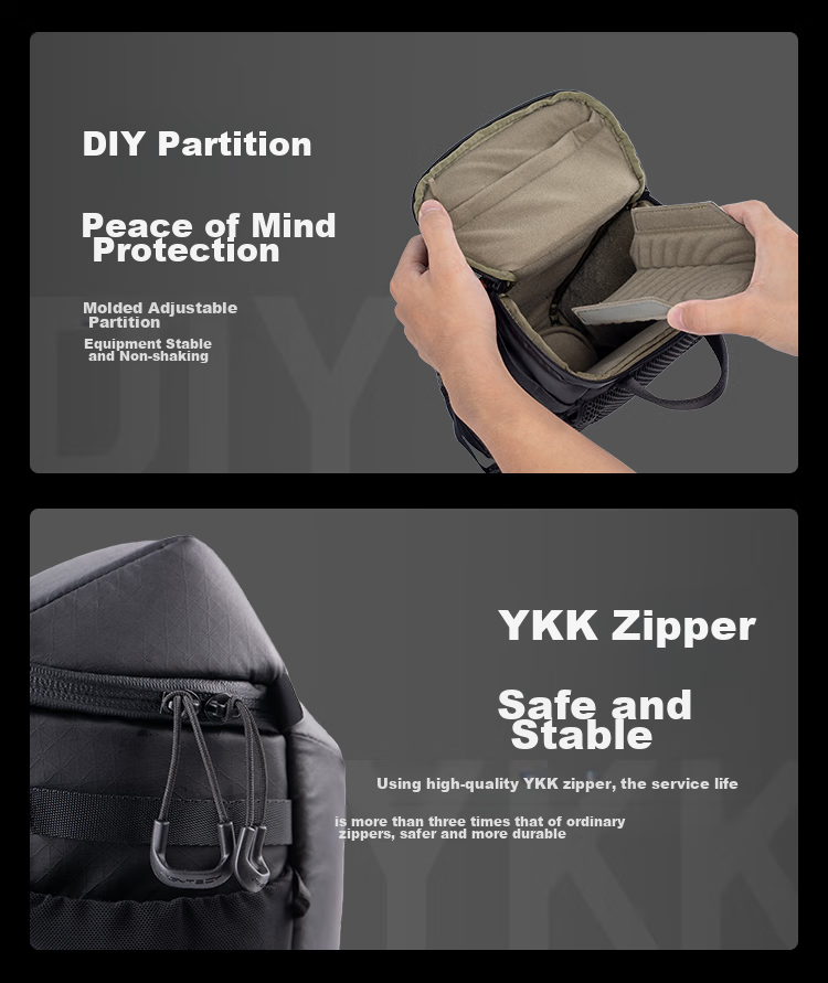PGYTECH Camera Tripod Bag, DSLR And Mirrorless Lens Shoulder Bag, Digital Photography Equipment Accessory Storage Pouch, Inner Liner Bag, Portable Travel Crossbody Bag, Chest Pack, Waist Pack, Dust-Proof 6