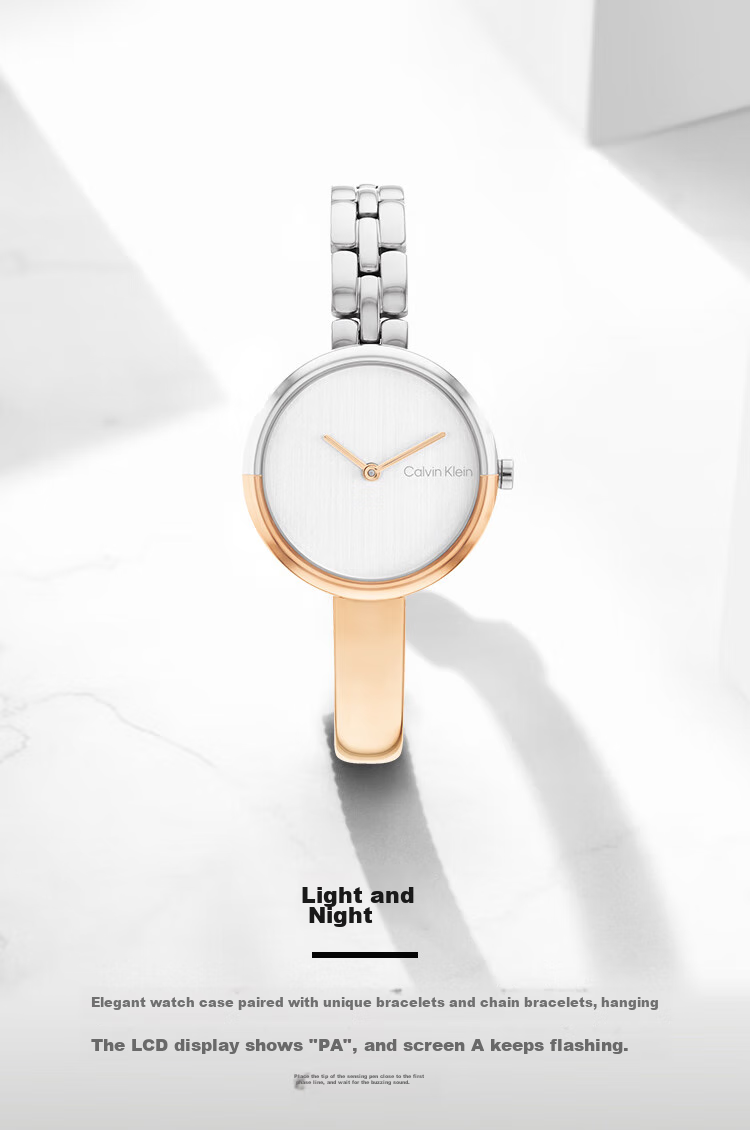 Calvin Klein CK Watch, Light And Night Style, Steel Strap, Simple And Fashionable Women's Wristwatch, Goddess Festival New Year Gift, 25200281 1