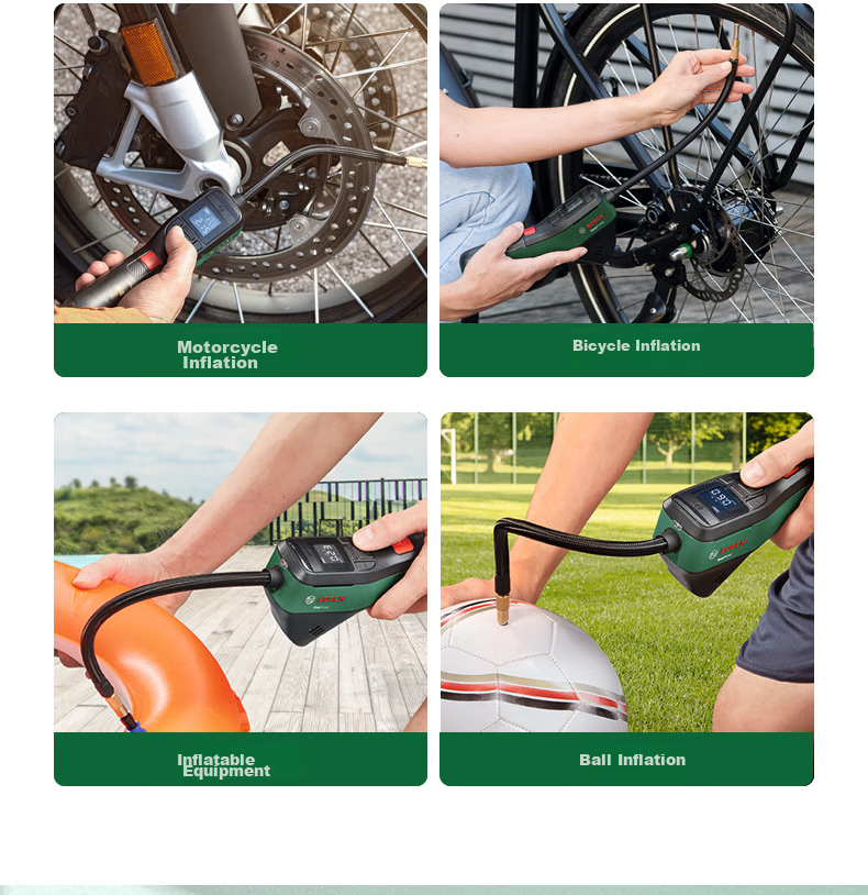 BOSCH Car Air Pump Inflator for Sedans And Cars, High-Power Single-Cylinder Portable Cycling Pump 21