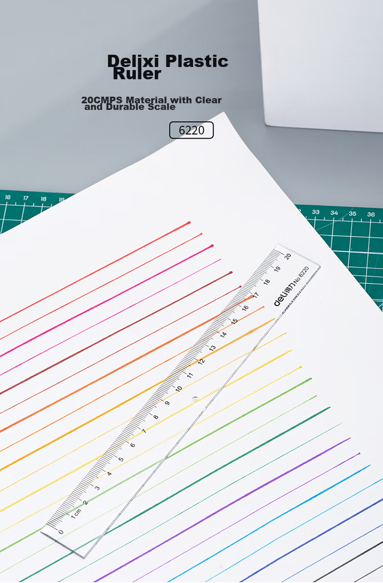 Deli (Deli) 40cm Office Study Universal Ruler, Exam Preparation And College Entrance Exam Blessing Gift, High School Entrance Exam Plastic Straight Ruler, Measuring Tool 1