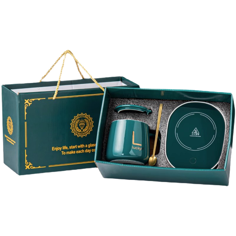 ZARVYRELAXED Premium Gift Box Ceramic Warm Cup, Constant Temperature Cup, Smart Heating And Insulation Coffee Cup, Business Office Gift Water Cup