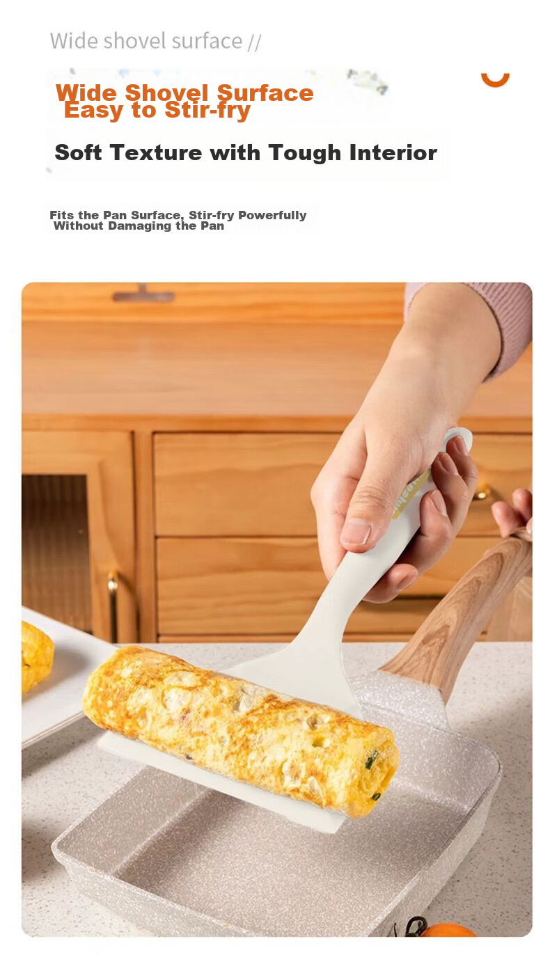 Bayco Food Grade Silicone Spatula, Non-Stick Pan Specific Spatula for Frying Pan And Tamagoyaki, Non-Stick Pancake Spatula BC5479 5