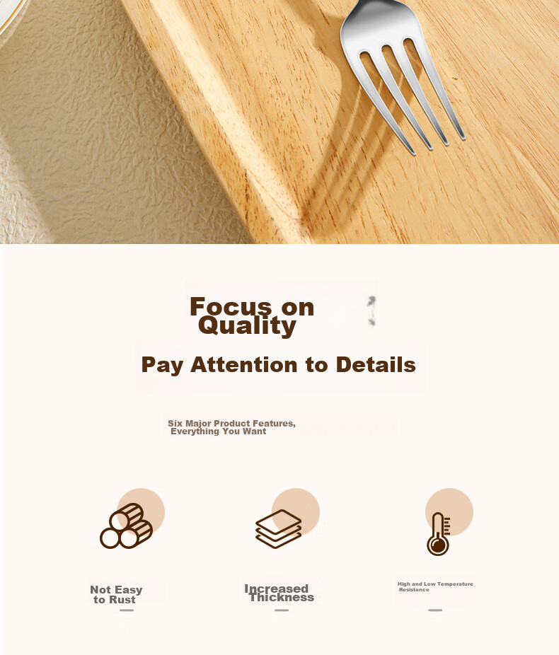 Muyidian Pin Ya Walnut Wood Dessert Fork (Gift Box Set) 2