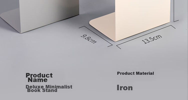 DiLe 2-Piece Minimalist Metal Bookends, Detachable Desktop Organizer for Students, Creative Ins-Style Shelf Divider 22