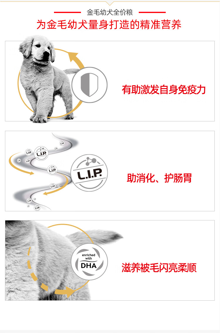 皇家狗粮agr29 金毛幼犬狗粮犬粮大型犬通用粮2 15月龄3 5kg金毛专属提高自身免疫力 中科礼品卡商城