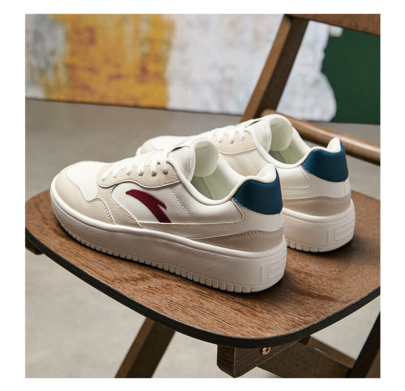 Anta Light Step V2 Lightweight Soft and Elastic Men's Sneakers Summer Breathable Couple's White Shoes Thick Sole Durable Height Increasing Casual Shoes 17