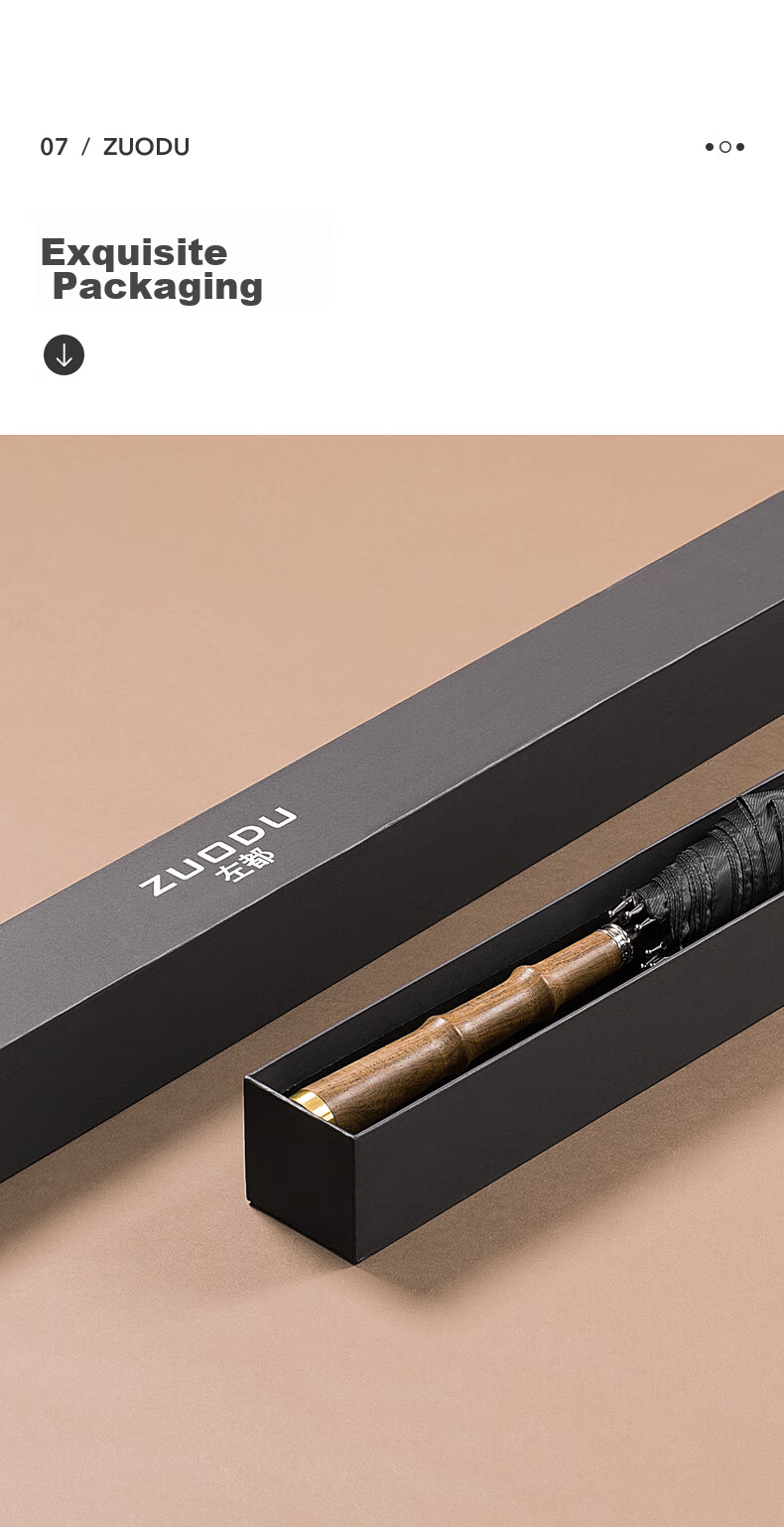 ZUODU Long-Handle Umbrella Straight Pole Rain Umbrella for Men, Enlarged Thickened Durable Windproof Business Straight Handle Umbrella Camping Double-Person Extra-Large High-End 14