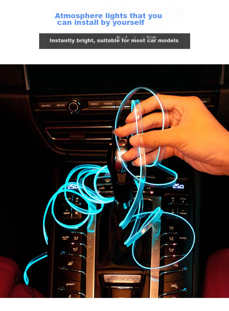 Siwangongli Car Interior LED Light Strip, USB Atmosphere Cold Light Line, Car Modification, No Wiring Required, SWY6527 2