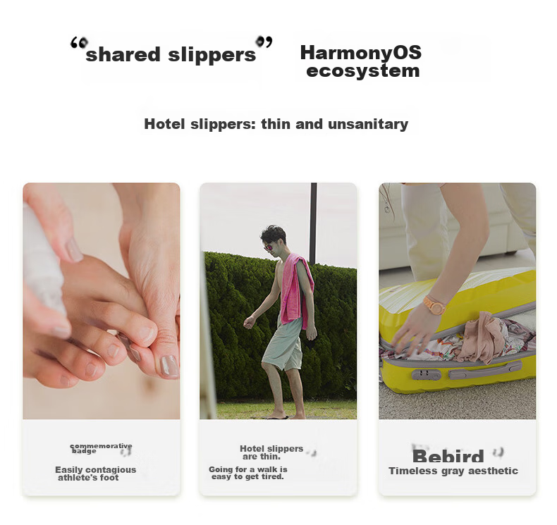 GUOLUOFEI Foldable Portable Ultra-Light Slippers for Travel And Business Trips, Hotel Bathroom Slippers for Men And Women, Summer, Nude Pink, Size 38-39 1