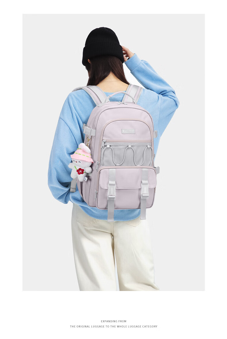 V.NINE Middle And High School Student Backpack for Boys And Girls, Large Capacity Pain Bag for Grades 4-6 Students, 14/15-Inch Laptop Bag 11