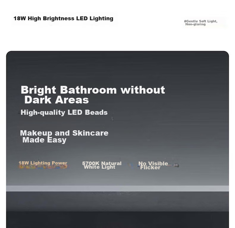 YOUPON (YOUPUN) Bathroom Heater with Integrated Heating, Lighting And Exhaust Fan, Ultra-Thin Minimalist Design, Dual Motor High-Power DZ020 6