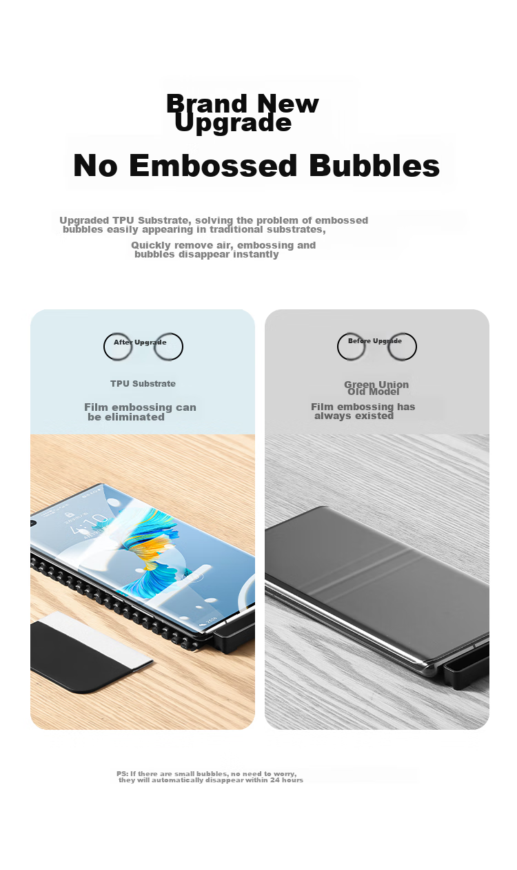 UGREEN Screen Protector for Huawei Mate40 Pro, Hydrogel Film, Compatible with Mate40 Pro+/RS Porsche Design, Full Coverage Anti-Fingerprint Protective Soft Film, 2 Pieces 10